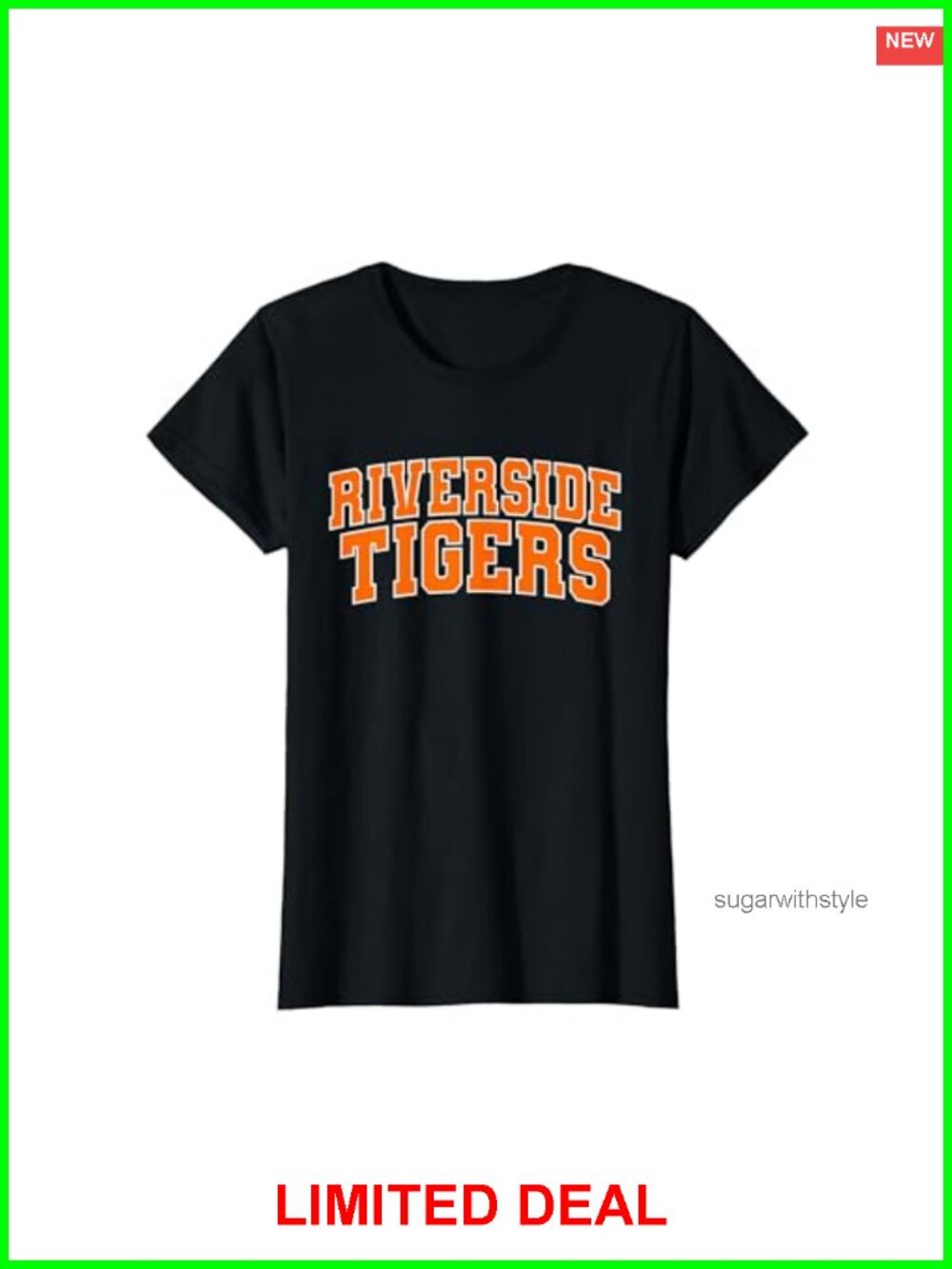 Riverside City College Tigers Fan T-Shirt Classic Fit Double-Needle Collegiate